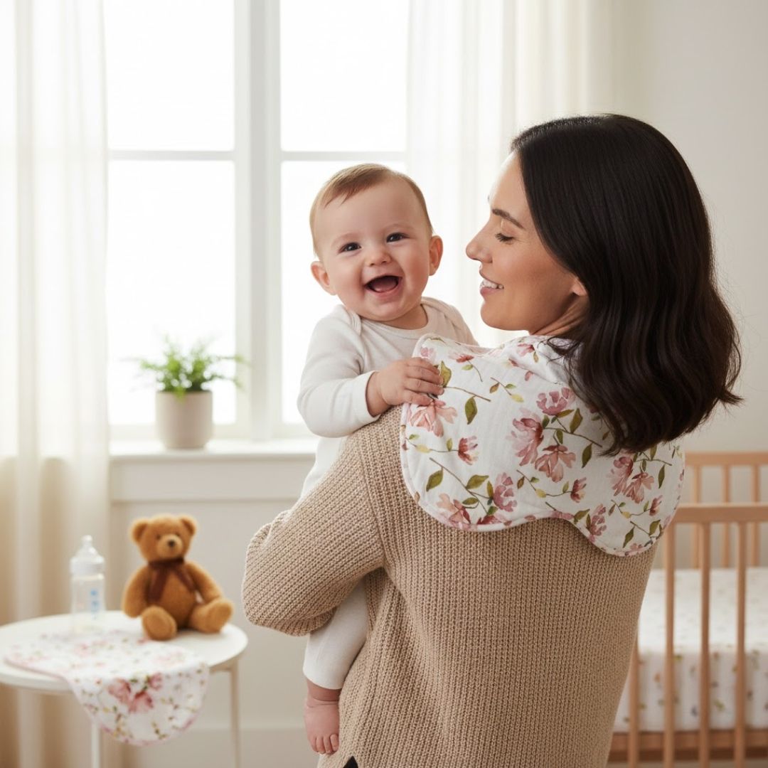 Chrysanthemum Organic Burp Cloth Set 022